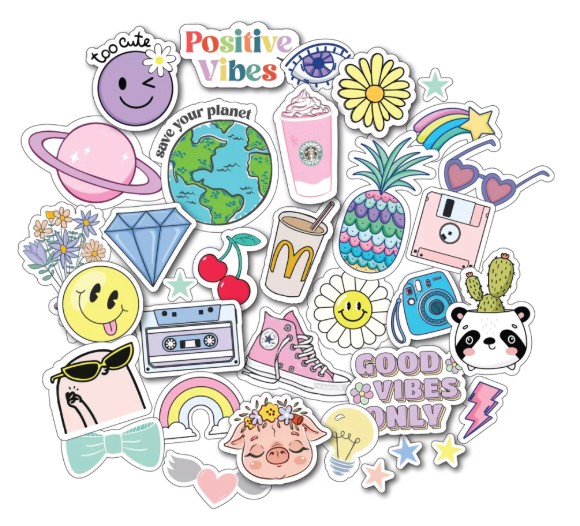 Plancha de stickers personalizados A4 troquelados full color - Wegraf Argentina
